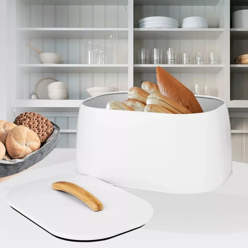 Breadbox Maestro MR-1675-WHITE — white bread storage box