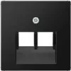 Wall plate/switch cover Jung A569-2BFPLUASWM, plastic, screwless, 1 pc