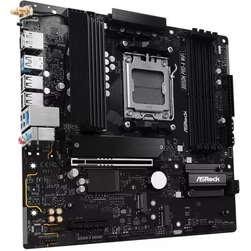 Motherboard ASRock B850M Pro-A WiFi micro ATX – AMD B850, Socket AM5, DDR5, 4x DIMM, 256GB, Wi‑Fi, 2.5Gb LAN
