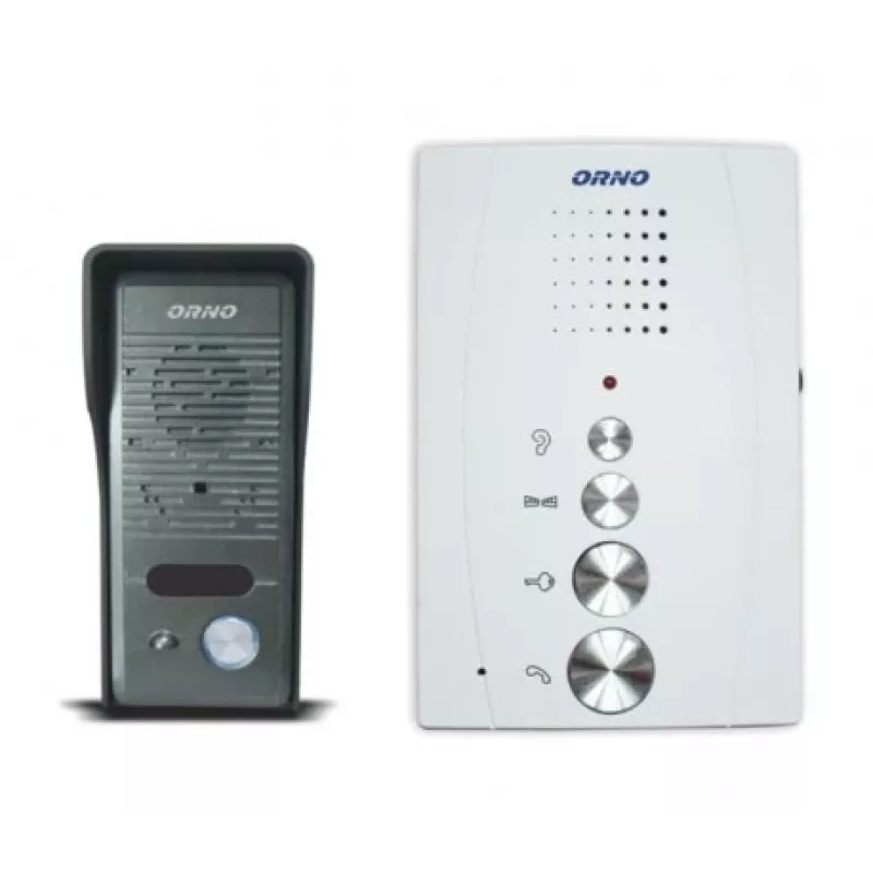Door communication set ORNO OR-DOM-RE-914 for single-family homes, handsfreeless, white