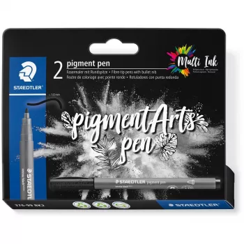 Felt Pen Staedtler Pigment Arts Intensiv Pen Black 2 pc(s)