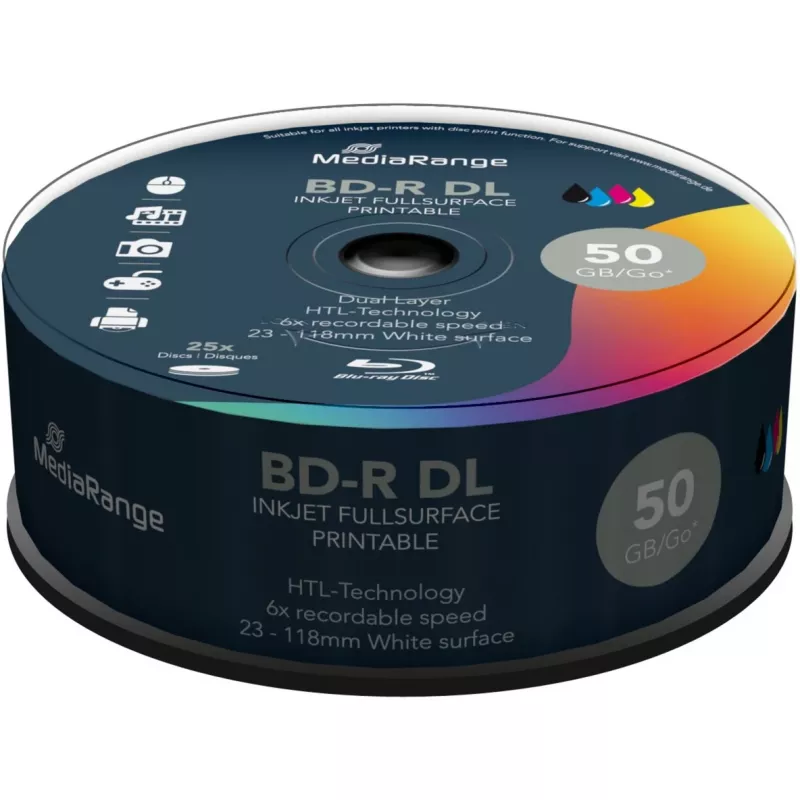 BD-R DL MediaRange MR510 50 GB 25 pc(s)