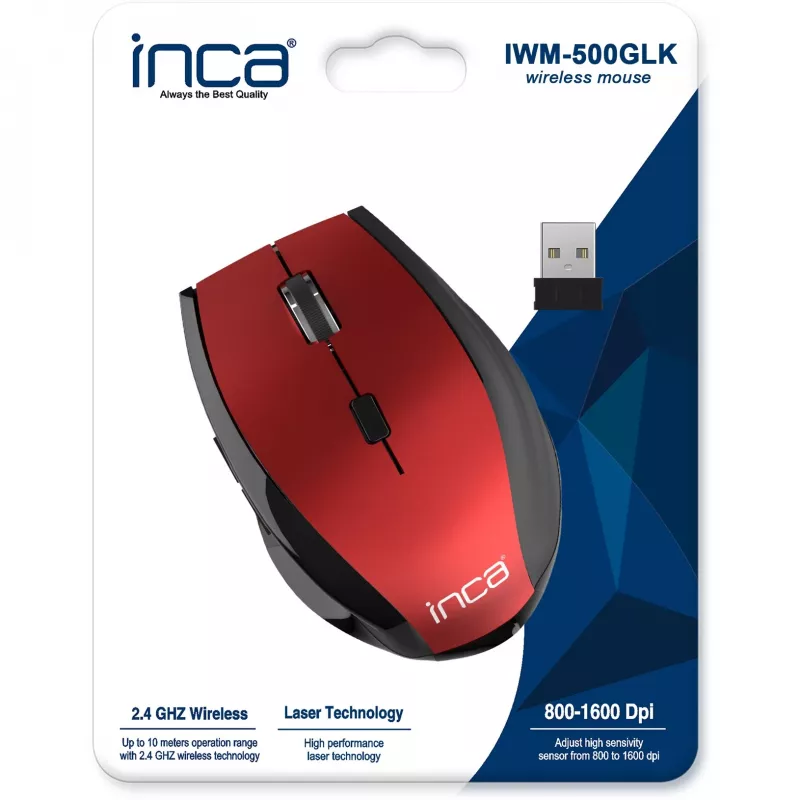 Cian Technology GmbH INCA Mouse IWM-500GLK Nano-USB Wireless Laser 1600 DPI RD retail