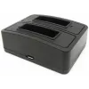Battery Charging Station GoXtreme Dual Vision 4K – dual-bay charger for action camera batteries, model 01492