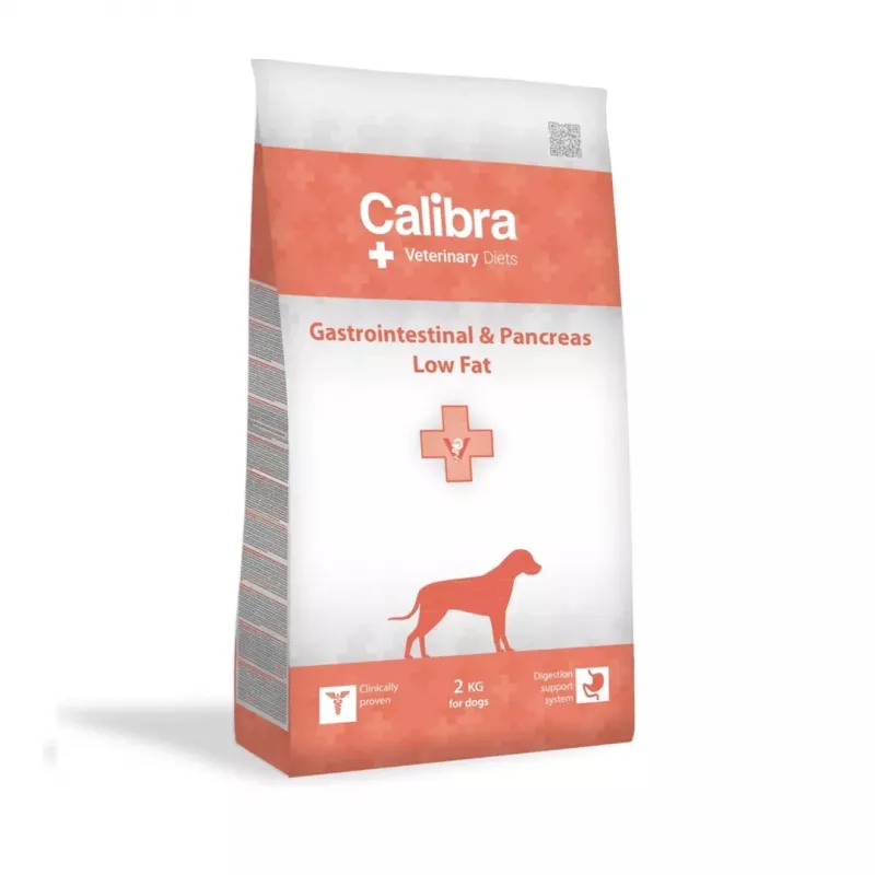 Dry dog food Calibra Veterinary Diets Gastrointestinal & Pancreas Low Fat — Salmon, 2 kg, 26% protein, 8% fat, gluten- and soy-free