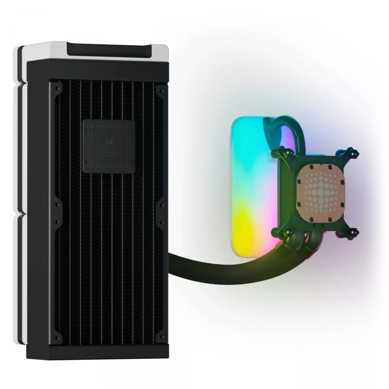 HYTE THICC Q60 Processor Liquid cooling kit 12 cm Black, White 2 pc(s)