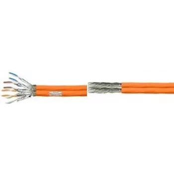 LogiLink Professional - Bulk Cable - 100 m - 7.5 mm - SFTP, PiMF -Cat.7 Raw Cable - Halogen-Free, robust, Duplex - orange