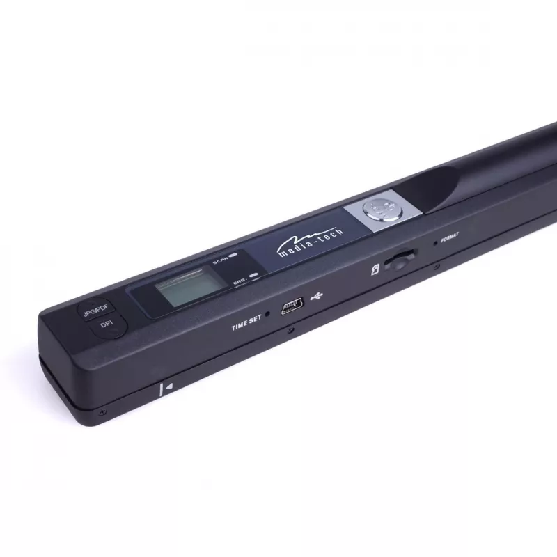 Pen scanner MEDIA-TECH MT4090, black, LED display, USB 2.0, MicroSD, AAA battery