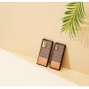 Smartphone case man and wood for Samsung Galaxy Note 20 — brown check, black interior