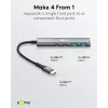 Goobay Slim 4-Port USB-Hub USB-C auf/USB-A 5 Gbit/s - -Plug USB 3.2> (76563)