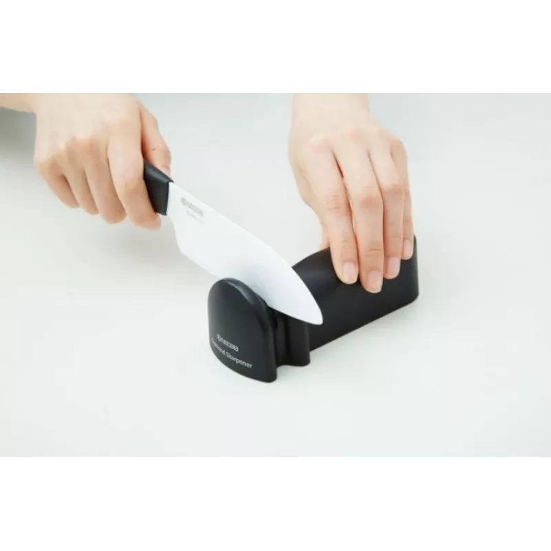 Kyocera RSD-01 BK Diamond Knife Sharpener (for Ceramic and Steel Knives), Black