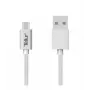 USB to Micro USB data cable Tellur Nylon Braided 1 m Silver