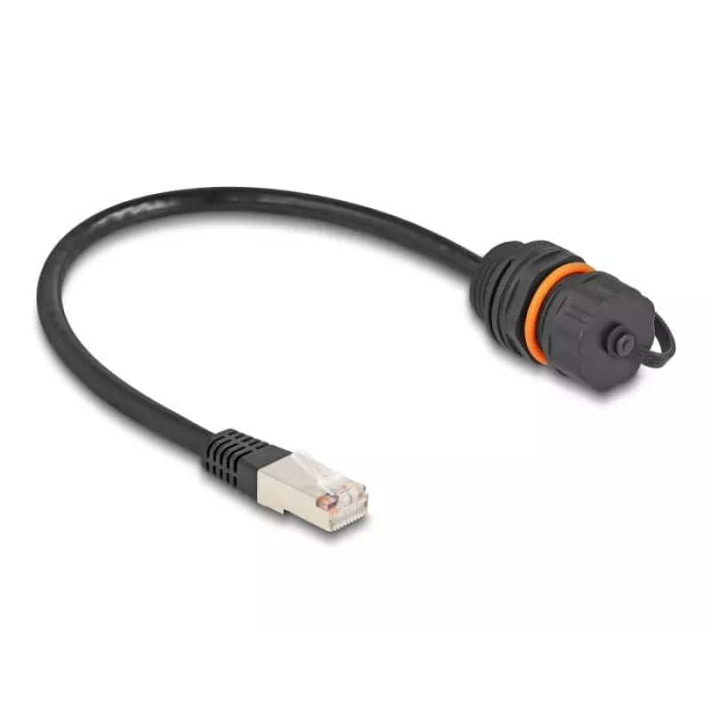 Network Cable DeLOCK 88146 RJ45 to RJ45 Cat.6A 0.25m Black