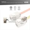 Keystone module DIGITUS CAT 6A shielded with intelligent cable manager, flat RJ-45, 14.5×34.5×21 mm — 12 pcs