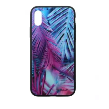Protective cover glass with print Tellur for iPhone XS — tempered screen protector