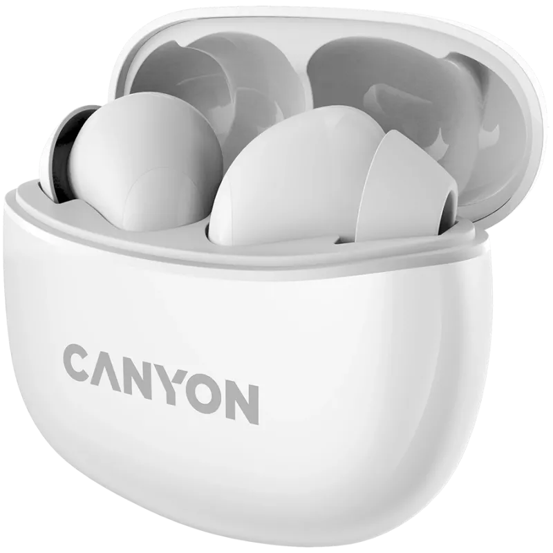 Canyon Computer Speakers Canyon TWS-5 Bluetooth headset, with microphone, BT V5.3 JL 6983D4, Frequence Response:20Hz-20kHz, battery EarBud 40mAh*2+Charging Case 500mAh, type-C ka