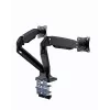 Monitor mount stand GEMBIRD MA-DA2-03 for up to 35 inch screens, clamp, VESA 75x75–100x100, 20 kg, black, dual-display