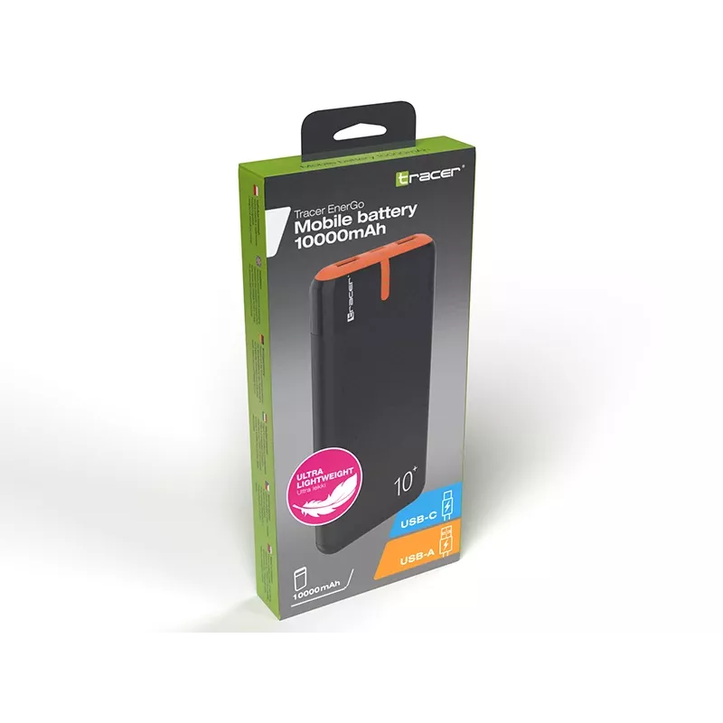 PowerBank EnerGo 10000mAh black-orange