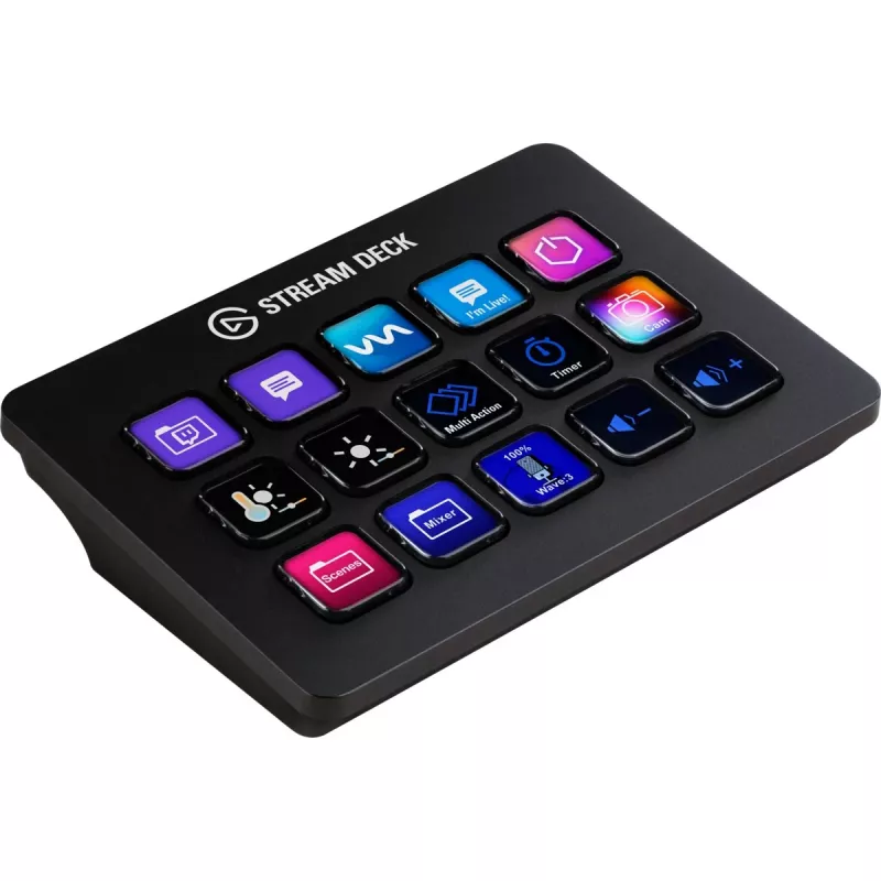 Elgato Stream Deck MK.2 Customizable 15-Key USB Task Control Pad with Classic Keys, Black