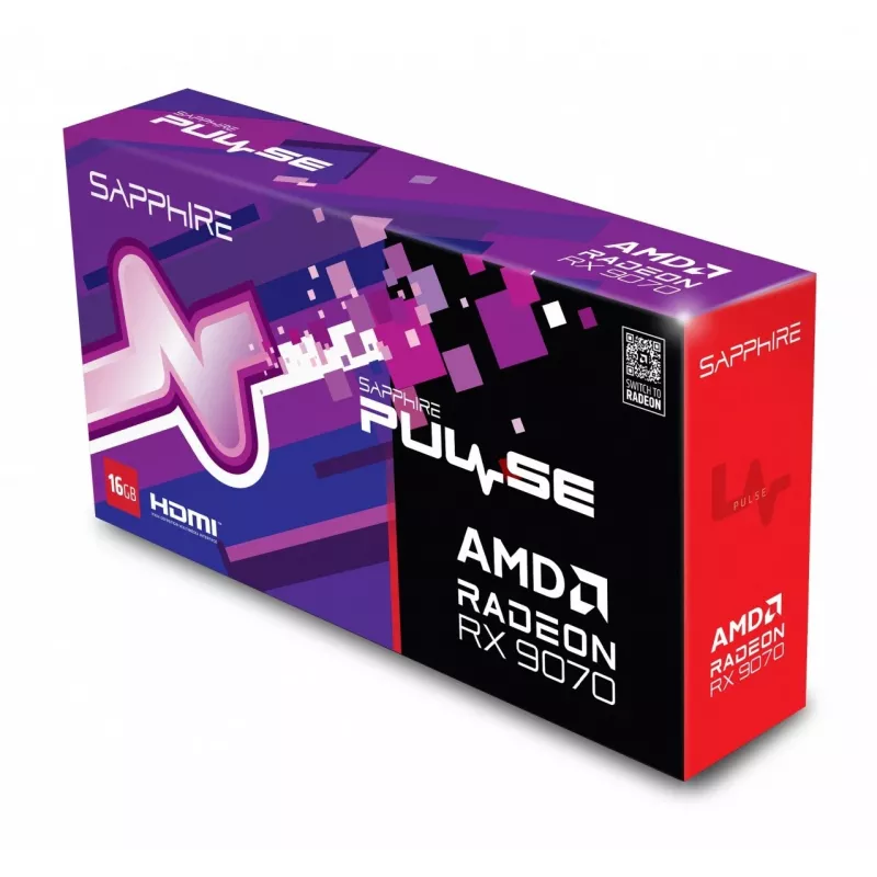 SAPPHIRE PULSE Radeon RX 9070 16GB GDDR6 Graphics Card
