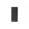 USB hub NATEC MANTIS USB 2.0 Type-B — 4x USB 3.2 Gen 1 Type-A ports, black, 0.8 m cable, AC adapter, power switch