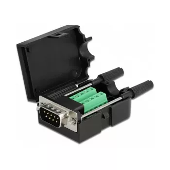 Wire connector DeLOCK 66232 Sub-D 9 10 pin terminal block Black