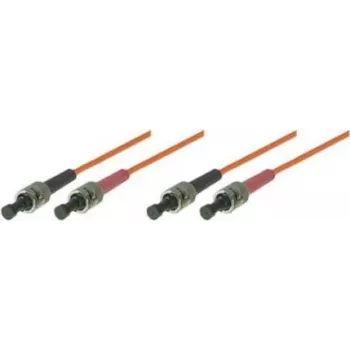 Tecline exertis Connect - Patch-Cable - ST multi-mode (M) to ST multi-mode (M) - 5 m - Fibre Optic - 50/125 micrometre - OM2 - orange (75805)