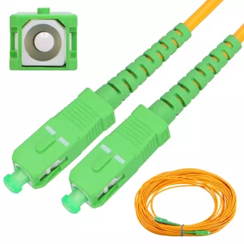 Fiber patchcord Extralink SC/APC–SC/APC singlemode G.652D 3 mm simplex, 1 m