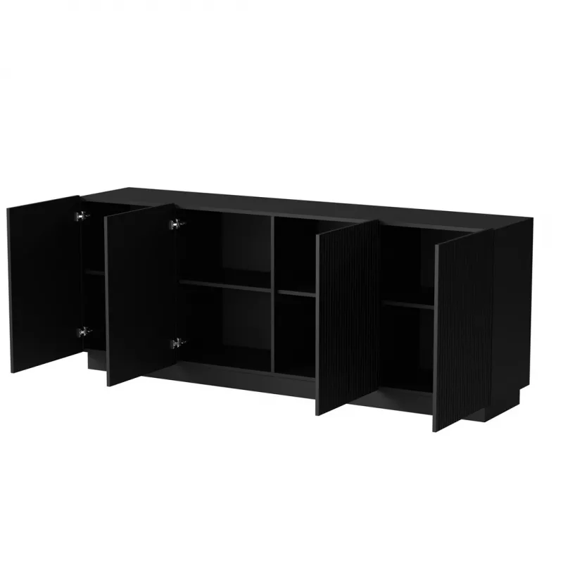 Chest of drawers Cama LIVERTI 2000x420x780 mm, black, particle board frame, 16 mm