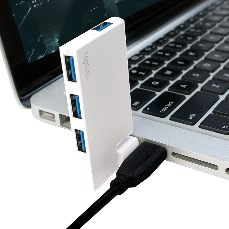 USB3.0 4-port hub, silver