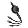 USB Cable Baseus CAMJ010201 1.1m USB 3.2 Gen 1 USB C Micro USB-A Lightning Black