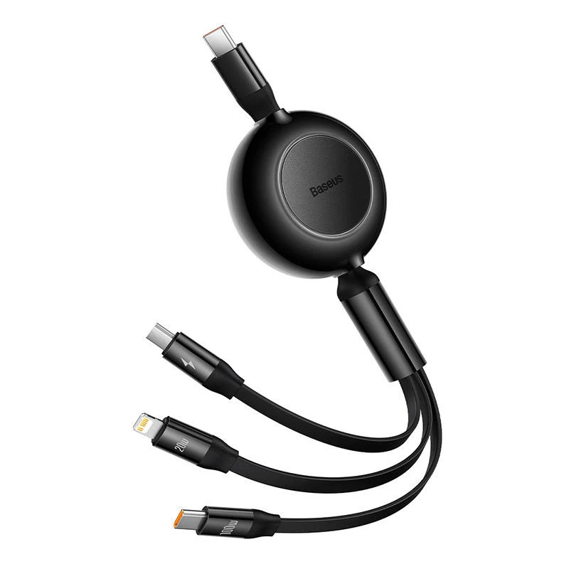 USB Cable Baseus CAMJ010201 1.1m USB 3.2 Gen 1 USB C Micro USB-A Lightning Black