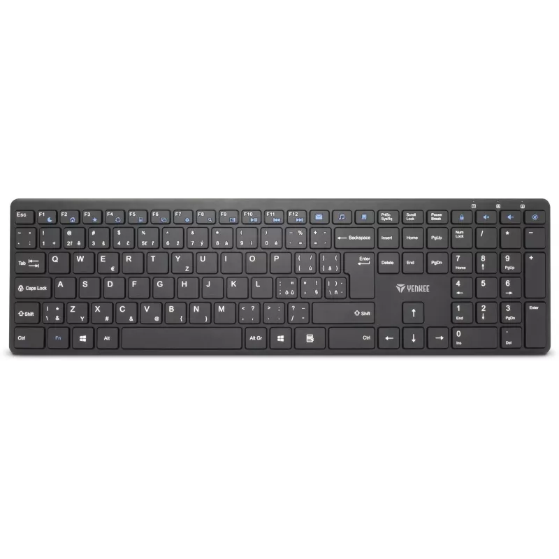 Wireless keyboard and mouse set YENKEE YKB 2008CS — 2.4 GHz USB, compact layout