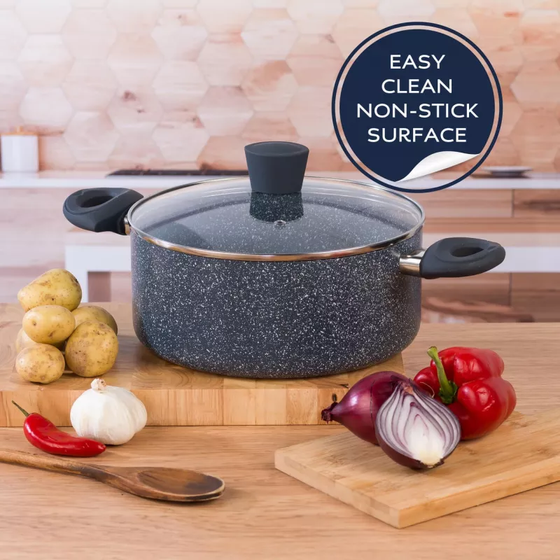 Pan set Russell Hobbs RH02818EU7, 5-piece stone cookware set