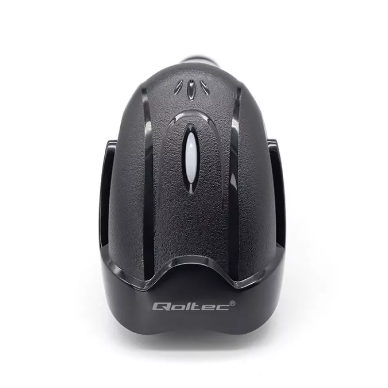 Wireless barcode scanner QOLTEC 50856 — 1D & 2D cordless handheld, USB interface, ABS housing, 170×62×100 mm, 203 g