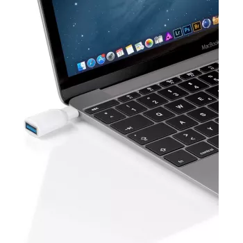Wentronic Goobay USB-C™ Adapter - USB 3.0 A-Socket, White - for connection between USB-C™ and USB-A Devices (66262)