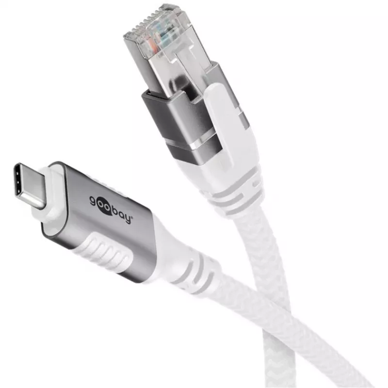 Goobay 74176 - Network Adapter Cable USB 3.1 Type C Gigabit Ethernet 2 m - Network Card - 1.000 Mbps (74176)