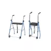 Two-wheel rehabilitation support ARmedical PPC005 — blue/black, steel frame, adjustable height, seat included