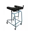 Four-wheeled support walker VITEA CARE VCBK2A with adjustable height, folding steel frame, brakes, 4 rubber wheels, max load 125 kg