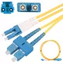 Fibre optic patch cable Extralink EX.3630, 0.5 m, G.657.A1, SC to LC, FTTH, duplex, yellow