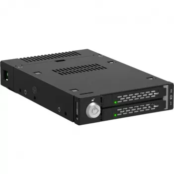 ICY DOCK - ToughArmor - MB834MK-B V2 - 2x M.2 NVMe to 1x 3.5 bay mobile rack metal keylock SlimSAS 4i black