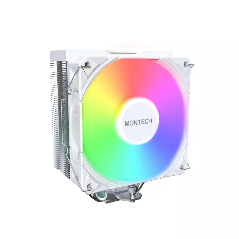 Air cooler Montech NX400 ARGB 120 mm White — 270 W TDP, FDB, 156×74×120 mm