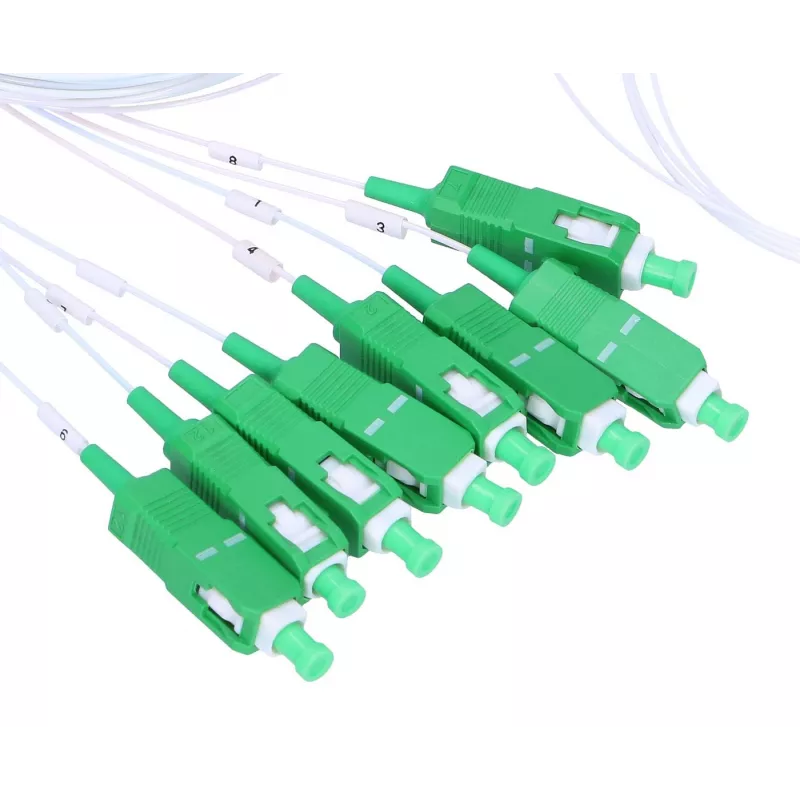 Extralink 1:8 PLC SC/APC Splitter, 900um, 1m