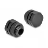 DeLOCK Ventilation Plug M12 black 2 pcs Polyamide