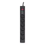 Surge protector strip EATON Protection Strip 6 FR — 6x Type E outlets, 525 J, 10 A, 220–250 V, 1 m cable