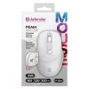 Wireless mouse DEFENDER 52297 Silent Click — ambidextrous, 2.4 GHz nano USB, 1600 DPI, white