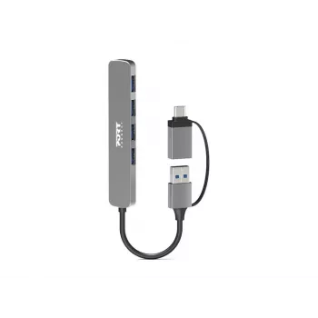 PORT CONNECT | Hub USB-C/USB-A vers 4 ports USB-A 3.0 5Gbps