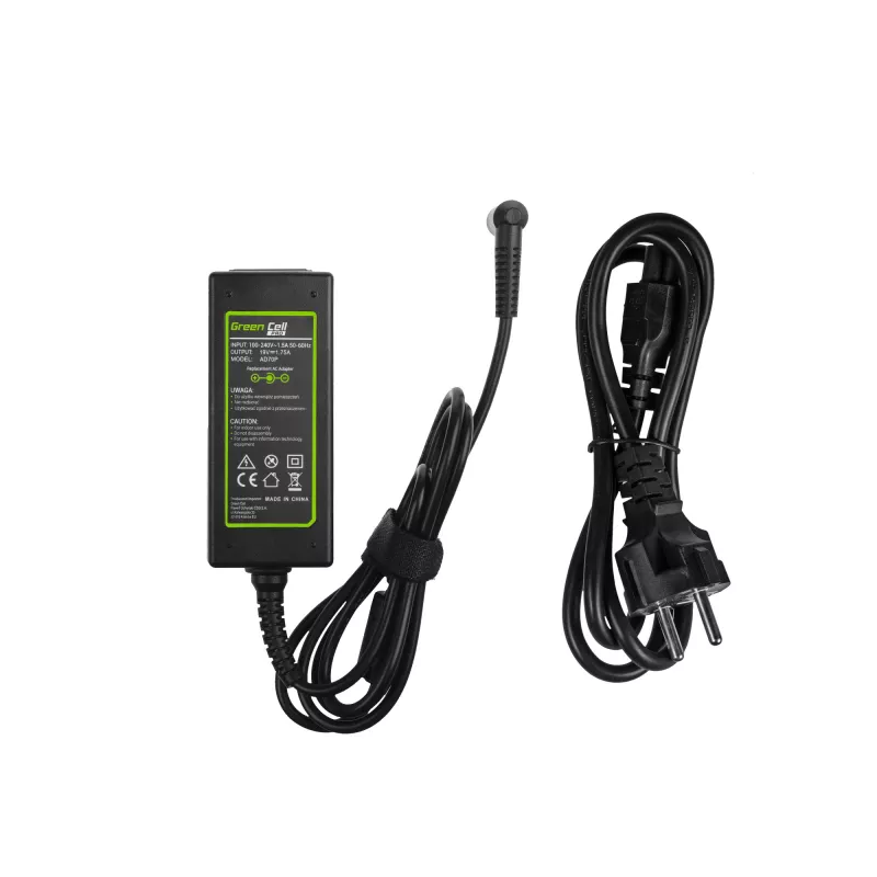 Power adapter Green Cell AD70P for ASUS laptops, 33W, 19V 1.75A, indoor, black