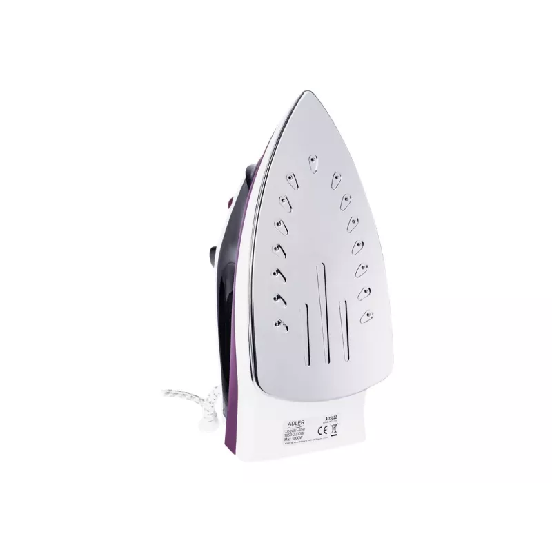 Adler AD 5022 Dry & Steam iron Ceramic soleplate Purple, 2200 W