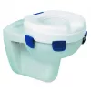 Toilet seat extension HERDEGEN Sahag 580540 Blue White round 410×420×110 mm polypropylene, max load 185 kg